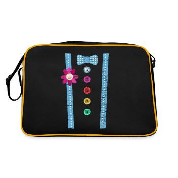 Costume de clown - Sac Retro - noir/or - Dos