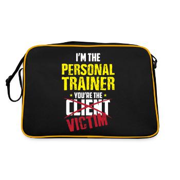 Personal trainer trainer motivation - Retro Bag - black/gold - Back