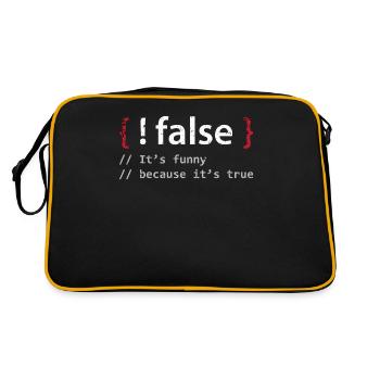 Coder PC programmer - Retro Bag - black/gold - Back