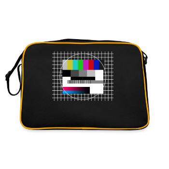 Test pattern 90s television TV retro - Retro Bag - black/gold - Back