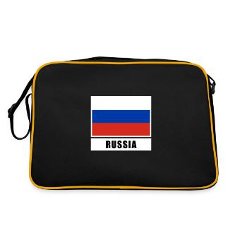 Russie drapeau russe drapeau - Sac Retro - noir/or - Dos