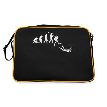 Tauchen Evolution Taucher Squba Diving - Retro Tasche - Schwarz/Gold - Hinten