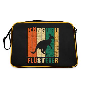 Känguru Flüsterer - Retro Tasche - Schwarz/Gold - Hinten