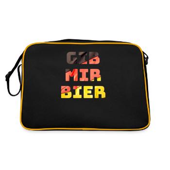 Beer Germany flag holiday gift - Retro Bag - black/gold - Back