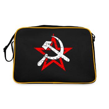 Hammer Sickle Soviet Union Communism - Retro Bag - black/gold - Back