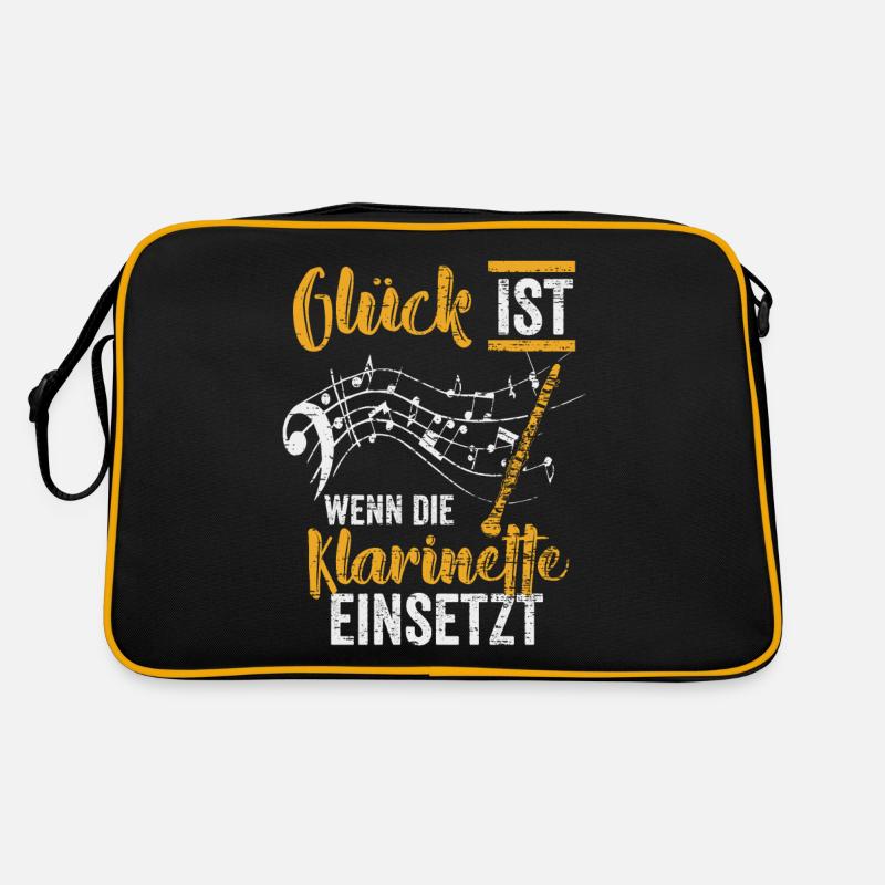 Klarinette Band - Retro Tasche - Schwarz/Gold