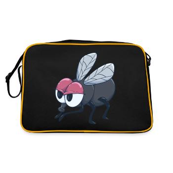 Fly mosquito insect funny gift - Retro Bag - black/gold - Back