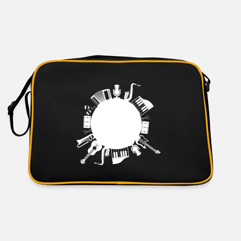 Musikinstrumente - Retro Tasche - Schwarz/Gold