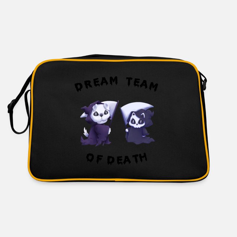 Death cat dog grim reaper pet Retro Bag