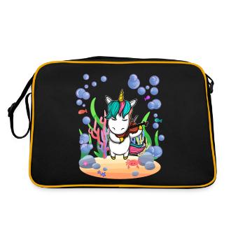La licorne violon sous l’eau - Sac Retro - noir/or - Dos