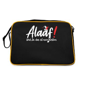 Alaaf Karneval Köln Kostüm - Retro Tasche - Schwarz/Gold - Hinten
