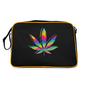 Cannabis De la drogue - Sac Retro - noir/or - Dos