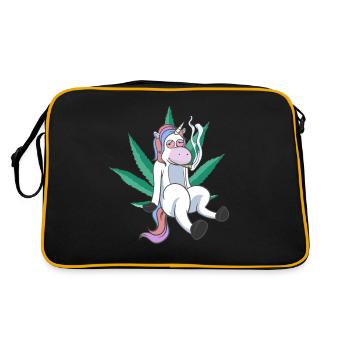 Licorne de cannabis - Sac Retro - noir/or - Dos