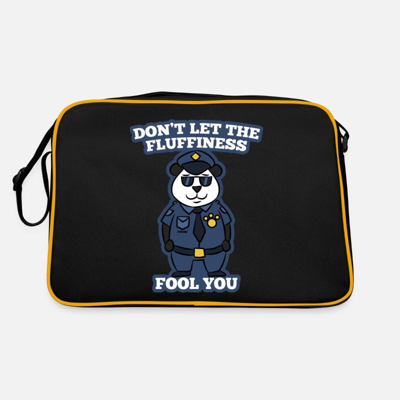 Panda Bär Polizei Sicherheit Geschenk Retro Tasche