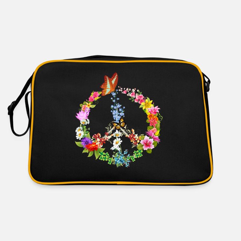 Papillon de signe de paix Sac Retro