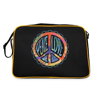 Harmonie de signe de paix - Sac Retro - noir/or - Dos