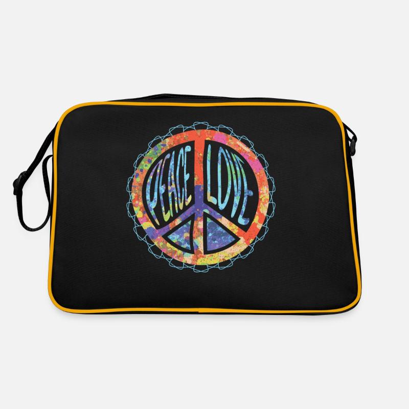 Peacezeichen Harmonie Retro Tasche