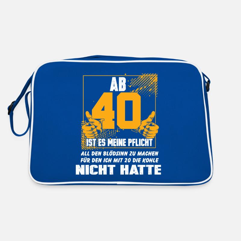 Vierzigster Geburtstag 40 Geburtstagsfeier Retro Tasche