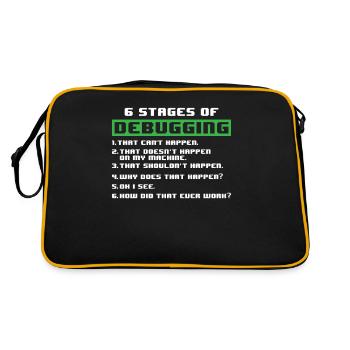 Debugging programmer - Retro Bag - black/gold - Back