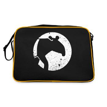 Tapir tapire zoo animal - Retro Bag - black/gold - Back