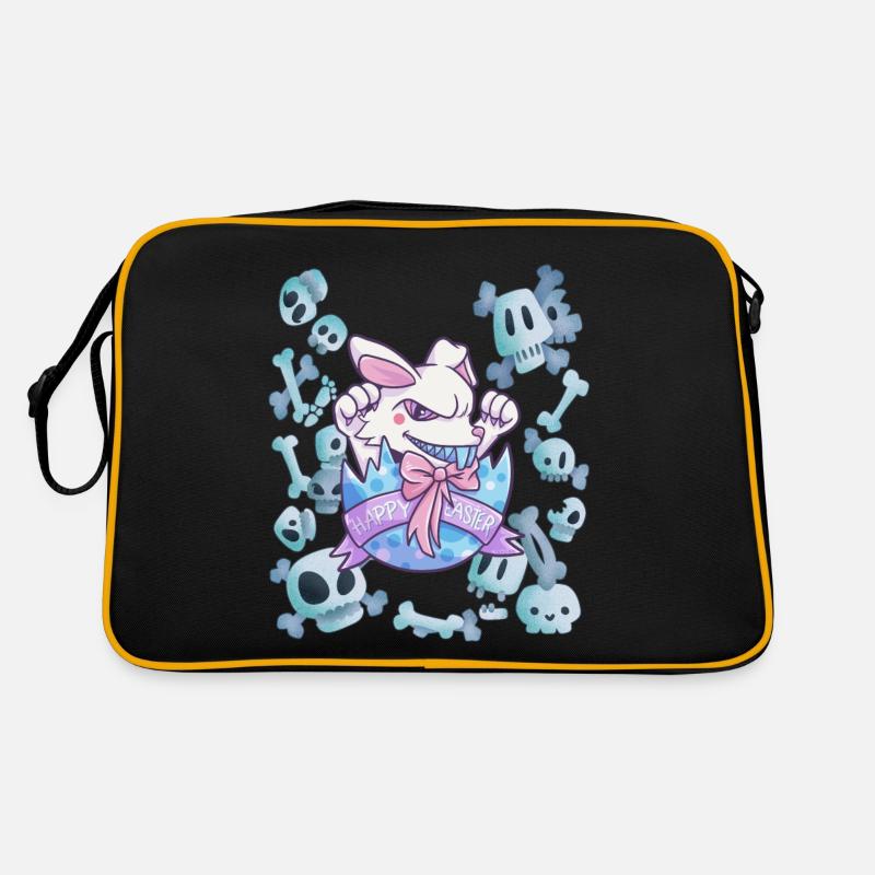 Easter bunny graveyard skull gift Retro Bag