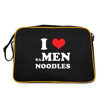 J'adore les ramen - Sac Retro - noir/or - Dos