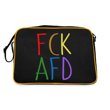 FCK AFD - Fuck AfD - Sac Retro - noir/or - Dos