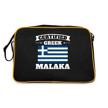 Malaka - Certified Greek - Retro Tasche - Schwarz/Gold - Hinten