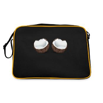 Coconuts bikini beach bra costume carnival coconut - Retro Bag - black/gold - Back