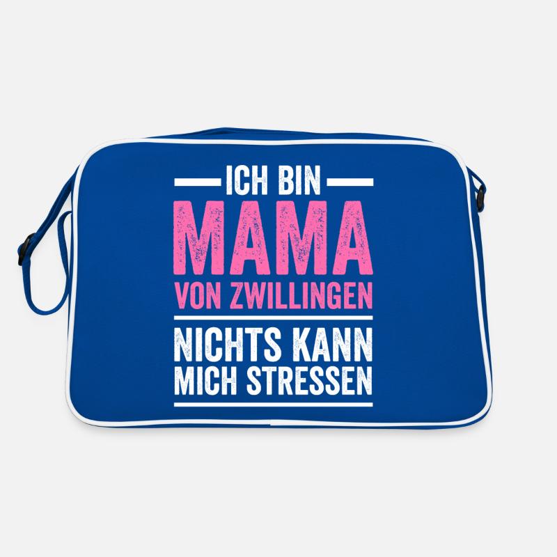 Zwillinge Mutter Mama Muttertag Retro Tasche