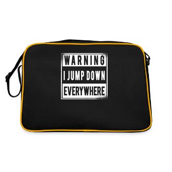 Skydiver Skydive Skydiving Fall - Sac Retro - noir/or - Dos