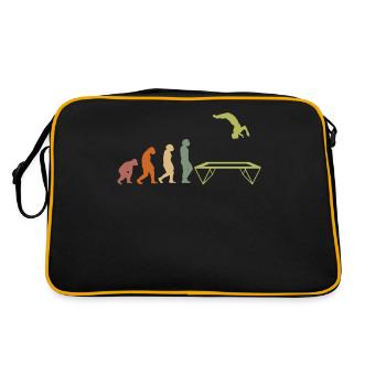 EVOLUTION TRAMPOLIN Turner turnen Fitness Sport - Retro Tasche - Schwarz/Gold - Hinten