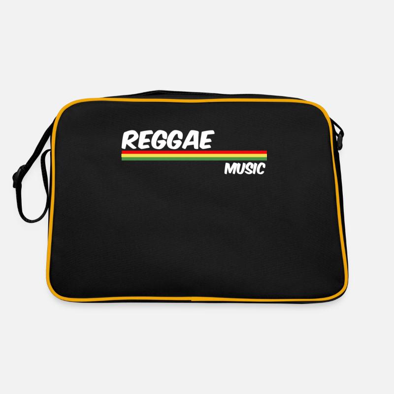 Reggae Music - Rasta - Retro Tasche - Schwarz/Gold