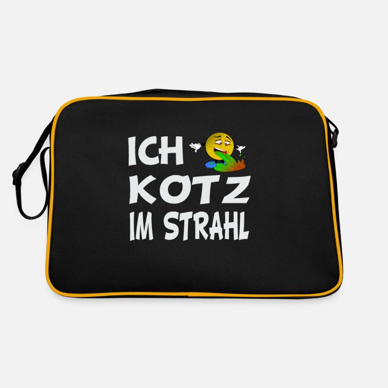 Ich kotz im Strahl Launig Genervt schlechte Laune Retro Tasche