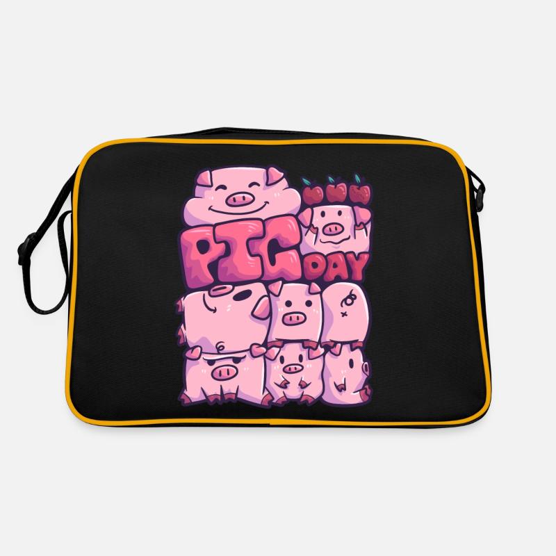 Cochon cochon cochon ferme ferme ami Sac Retro