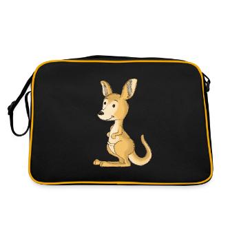 Wildlife Australia Marsupials Kangaroo Children - Retro Bag - black/gold - Back