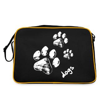 Pattes de chien - Chiens - Sac Retro - noir/or - Dos