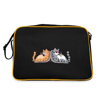 Baby cat future stoner cat joint smoker rib - Retro Bag - black/gold - Back