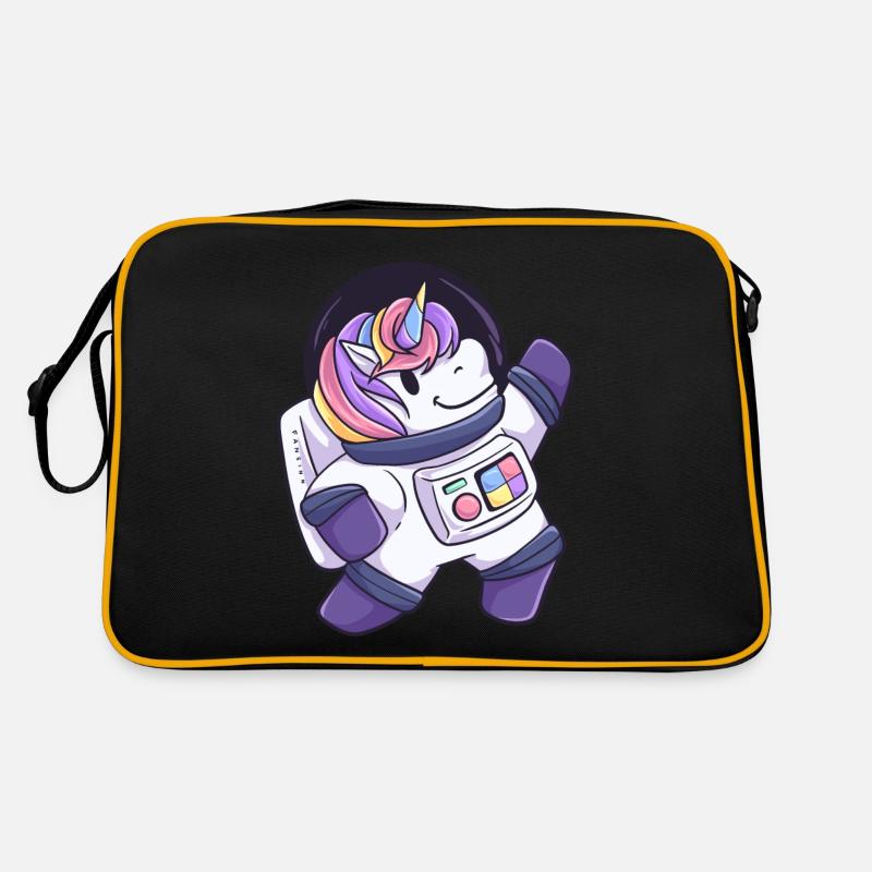 Unicorn outer space astronaut gift Retro Bag