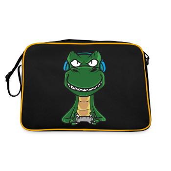 Console de jeu Gamer T-Rex - Sac Retro - noir/or - Dos