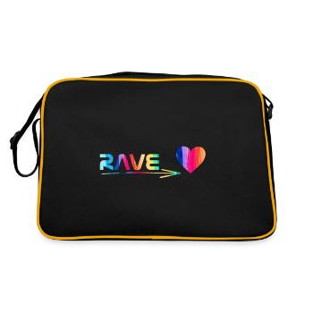 Rave - Retro Tasche - Schwarz/Gold - Hinten