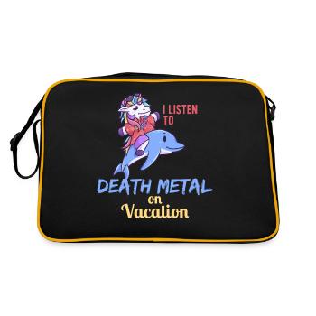 Death metal licorne licorne de vacances - Sac Retro - noir/or - Dos