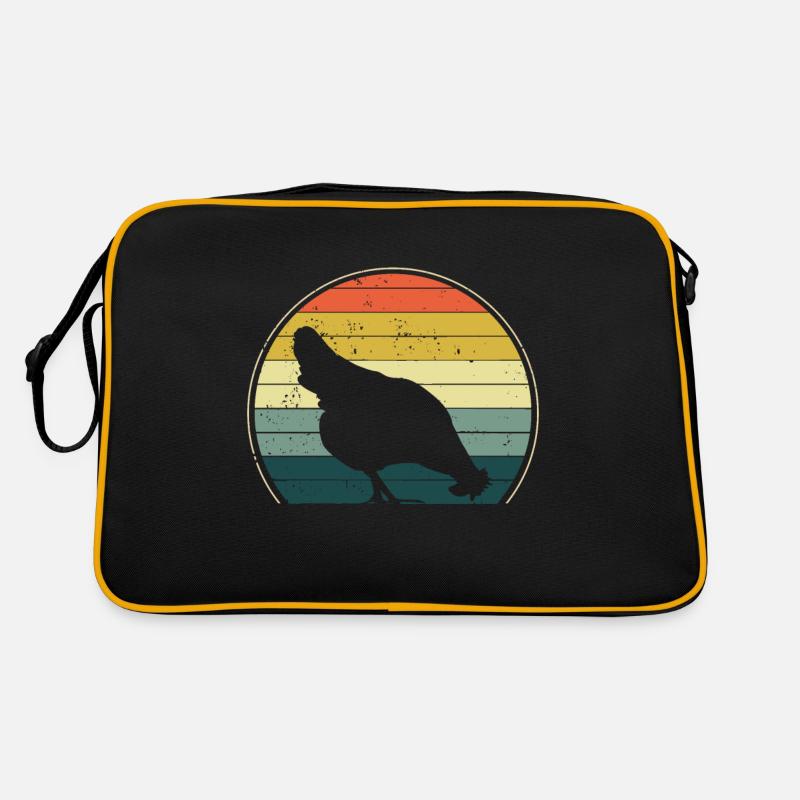 Hühner Huhn retro Bauer Geschenk Retro Tasche