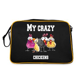Mes poulets fous - Sac Retro - noir/or - Dos