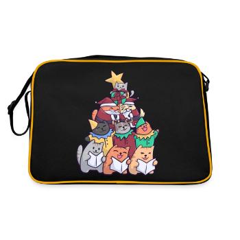 Chat de Noël Chats d'arbre de Noël - Sac Retro - noir/or - Dos