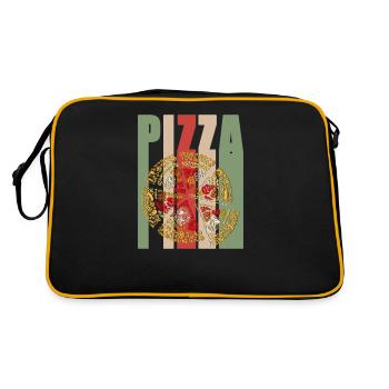 Pizza rétro restauration rapide grillades grill barbecue - Sac Retro - noir/or - Dos