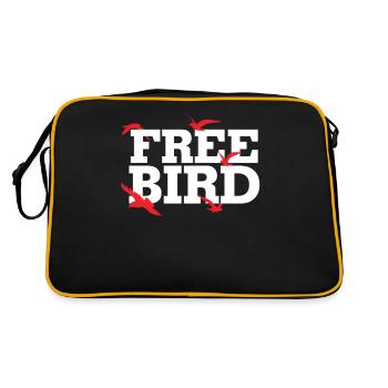 Oiseau libre Illustration - Sac Retro - noir/or - Dos