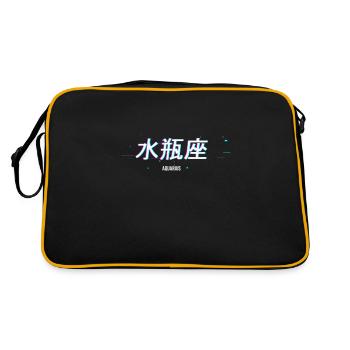 Vaporwave esthétique japonaise AQUARIUS - Sac Retro - noir/or - Dos