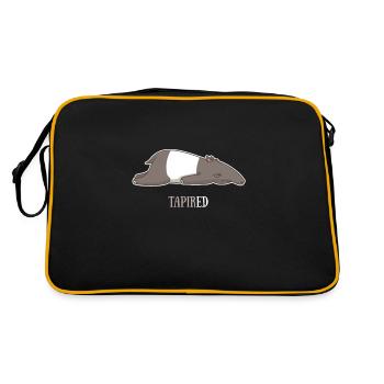 Tapir-Hemd Nachtaktive Zootiere Faulpelz - Retro Bag - black/gold - Back