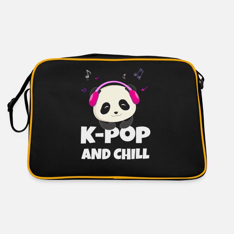 K-POP et chill. Noir # 1 Sac Retro